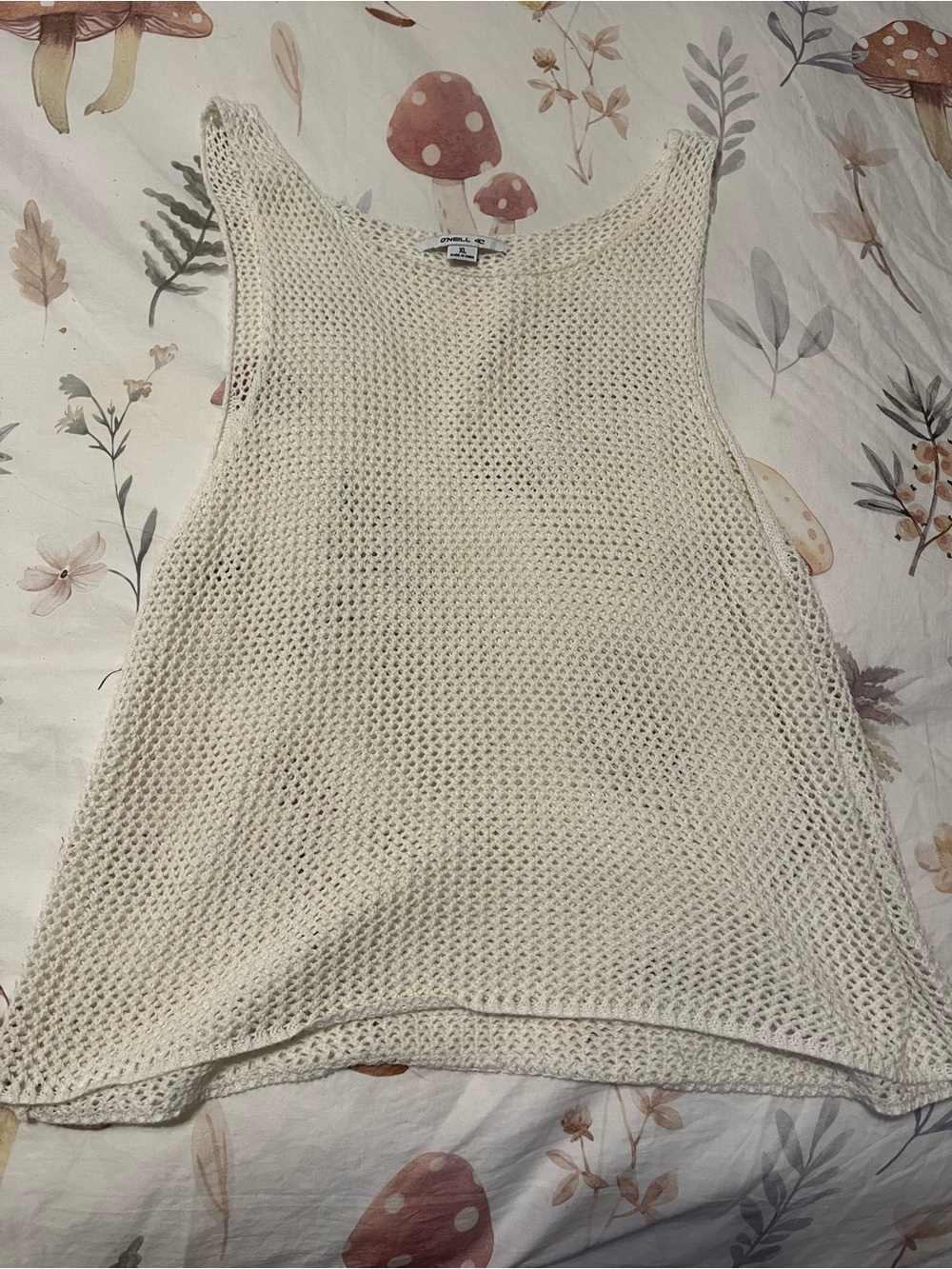 O'Neill Cream Open-Weave Tank Top